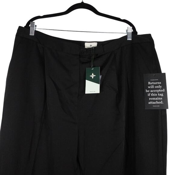 Tuckernuck Women's Black Duncan Dress Pants Size XXXL Pleated Front 2302-28 - Picture 3 of 11